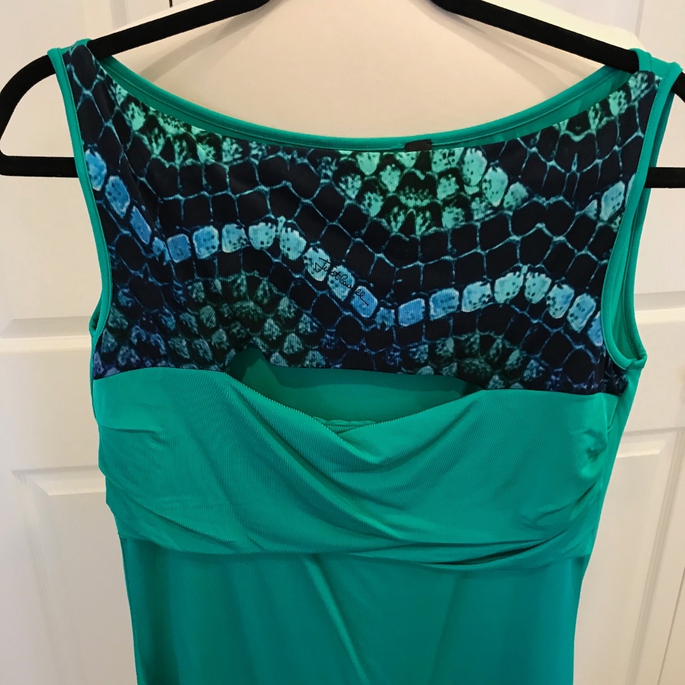 Cavalli Cut-out Dress In Kelly Green & Navy-NWOT - Picture 4 of 8